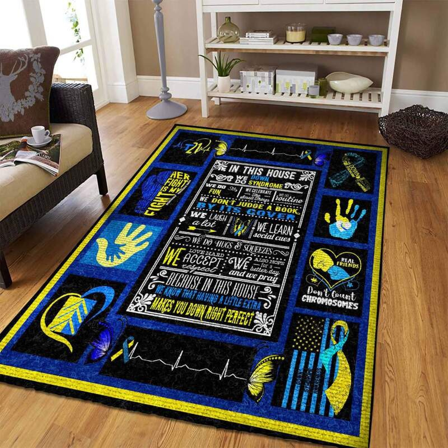 Down Syndrome Limited Edition Rug - Unique Anime Apparel for Fans