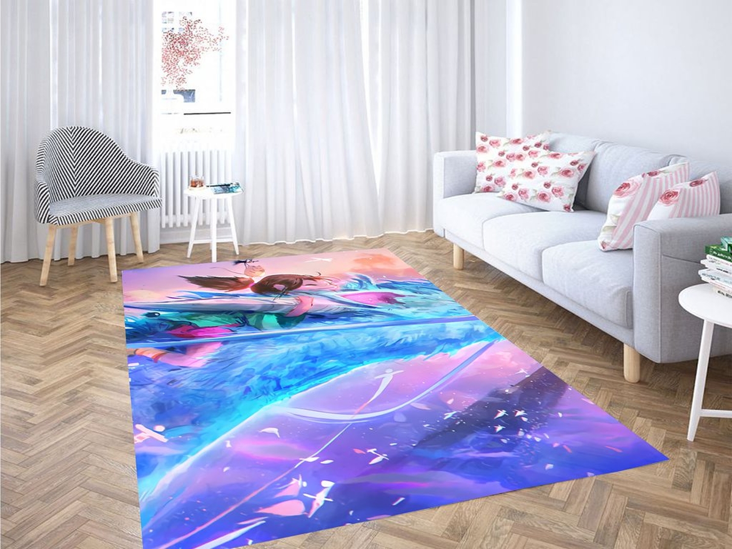 Dragon Chihiro Spirited Away Living Room Modern Carpet Rug - Unique Anime Apparel for Fans