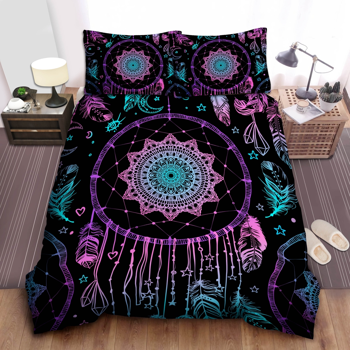 Dream Catcher Bed Sheets Spread Duvet Cover Bedding Set - Unique Anime Apparel for Fans