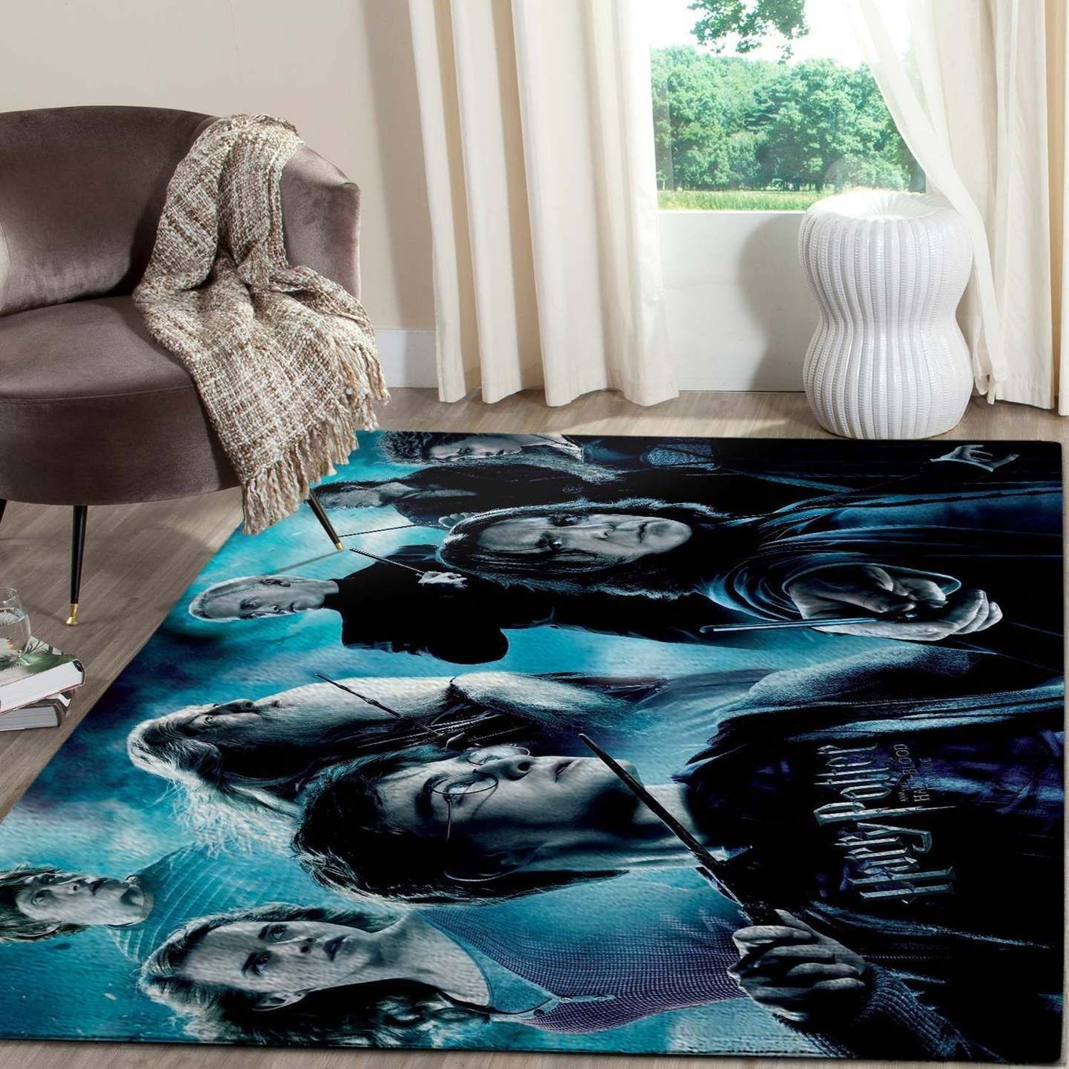Dumbledore And Snape Harry Potter Rug - Unique Anime Apparel for Fans