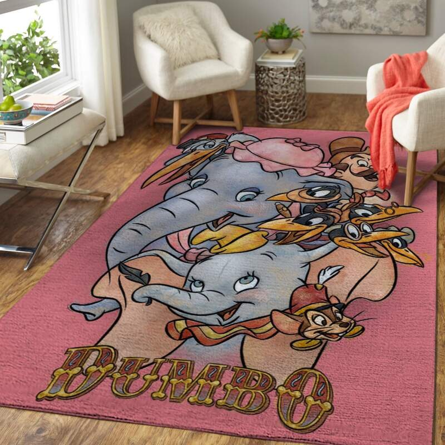 Dumbo And Friend Area Rug - Unique Anime Apparel for Fans