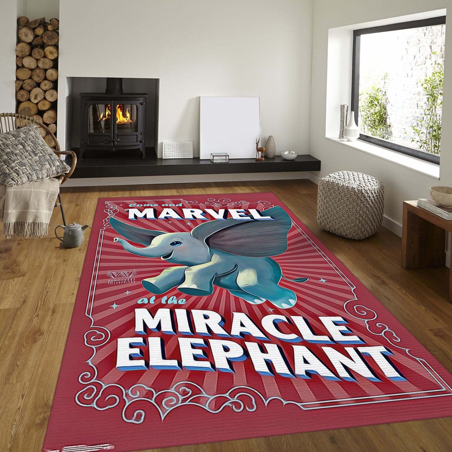Dumbo Cartoon Rug - Unique Anime Apparel for Fans