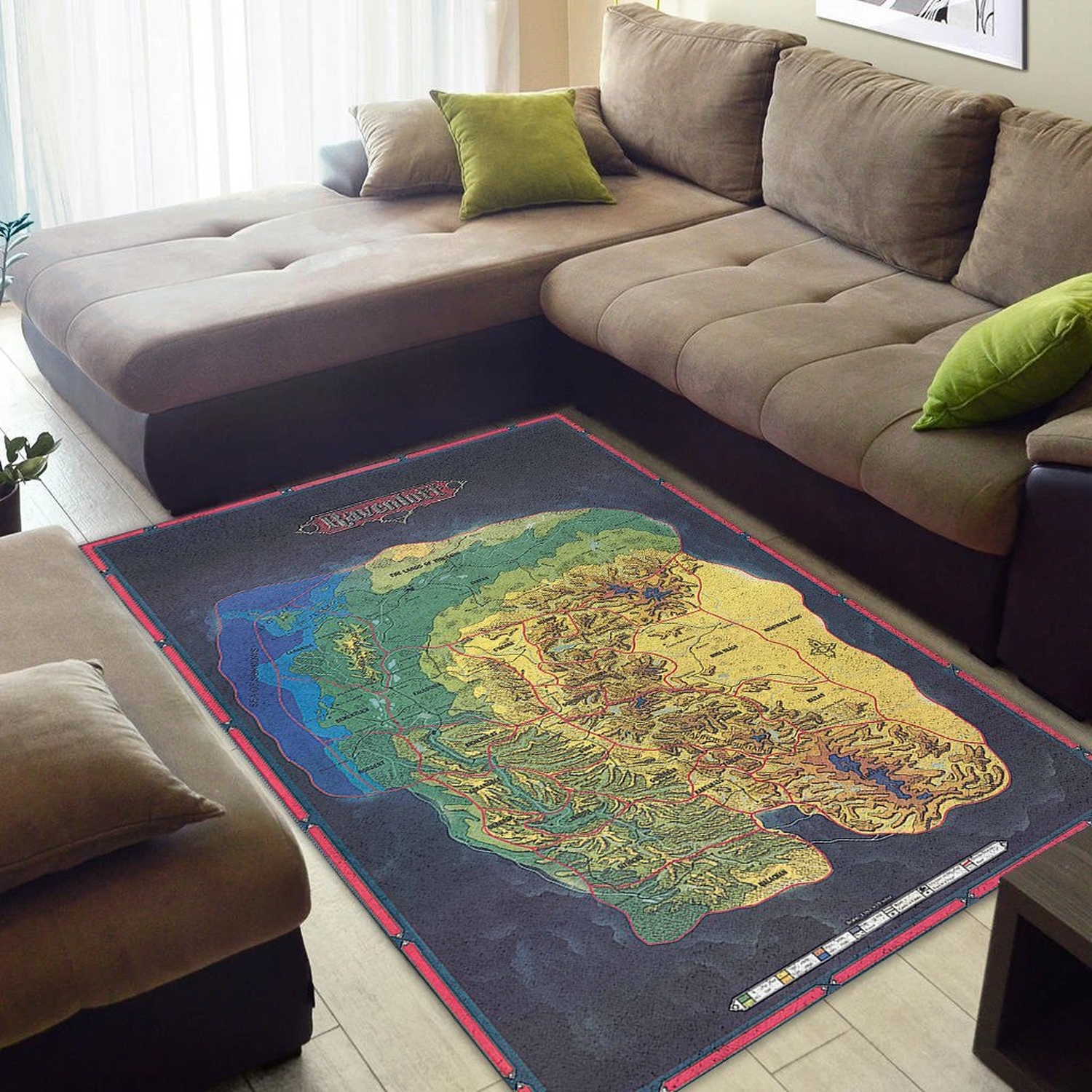 Dungeons Dragons Ravenloft Domains Of The Dread Map Area Limited Edition Rug - Unique Anime Apparel for Fans