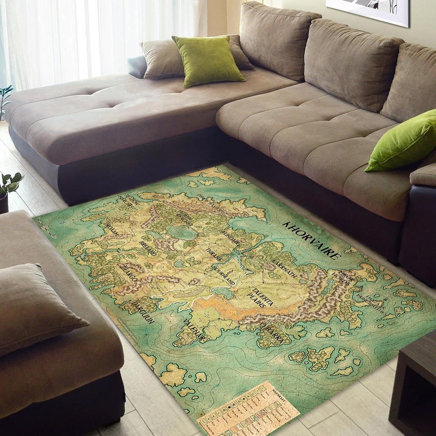 Dungeons Dragons The Continent Of Khorvaire Eberron Area Limited Edition Rug - Unique Anime Apparel for Fans