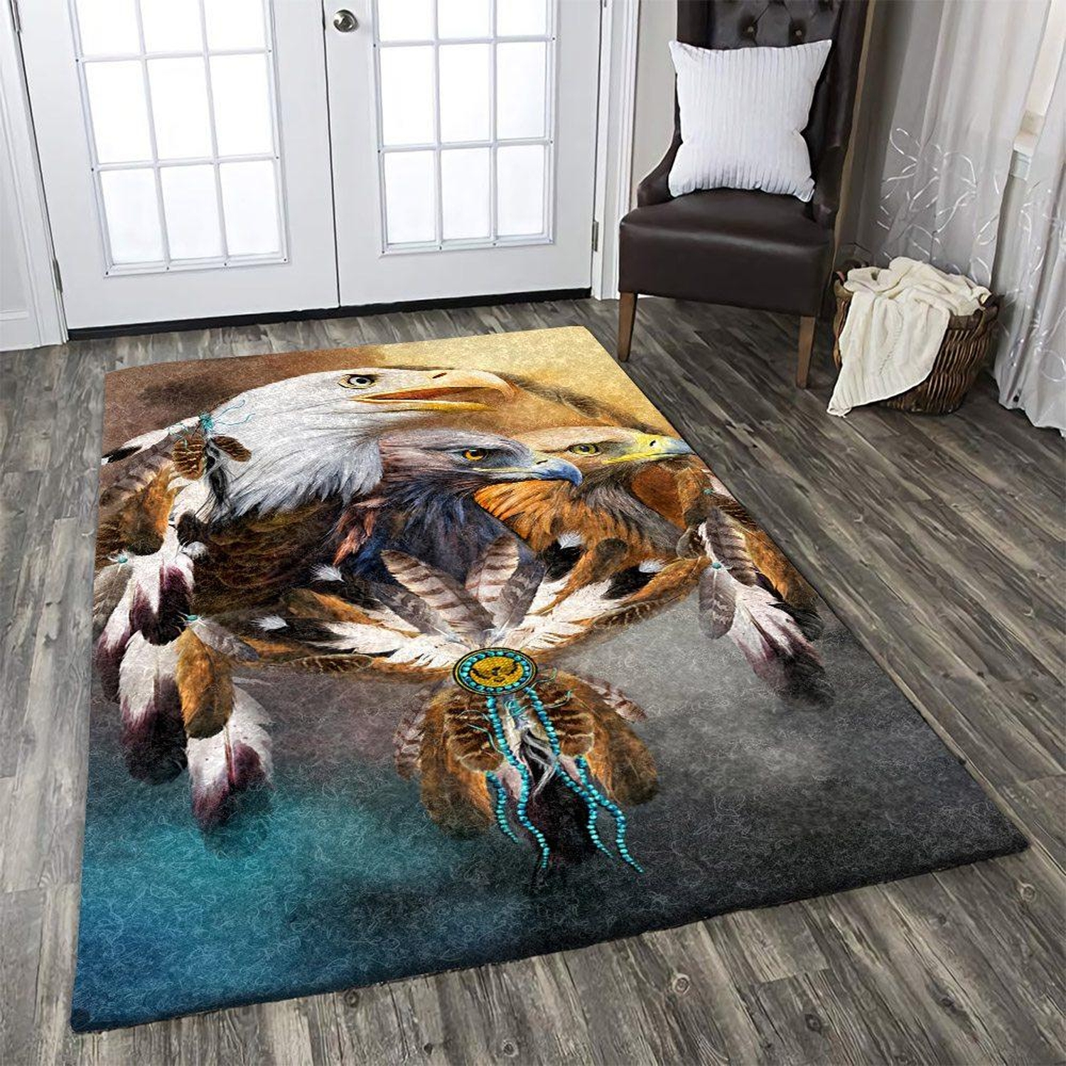 Eagle Native American Limited Edition Rug - Unique Anime Apparel for Fans