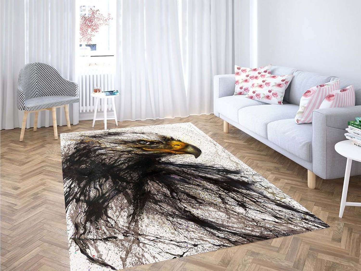 Eagle Spark Living Room Modern Carpet Rug - Unique Anime Apparel for Fans