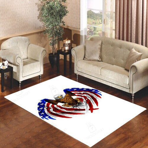 Eagle With Flag Wings Rectangle Rug Decor Area Rugs For Living Room Bedroom Kitchen Rugs Home Carpet Flooring TTG012936