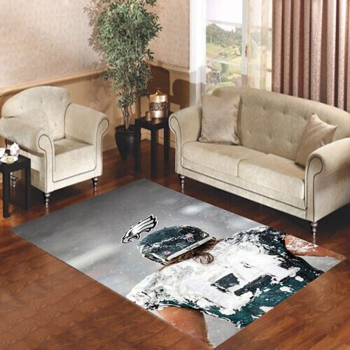 Eagles Logo Rectangle Rug Decor Area Rugs For Living Room Bedroom Kitchen Rugs Home Carpet Flooring TTG012937