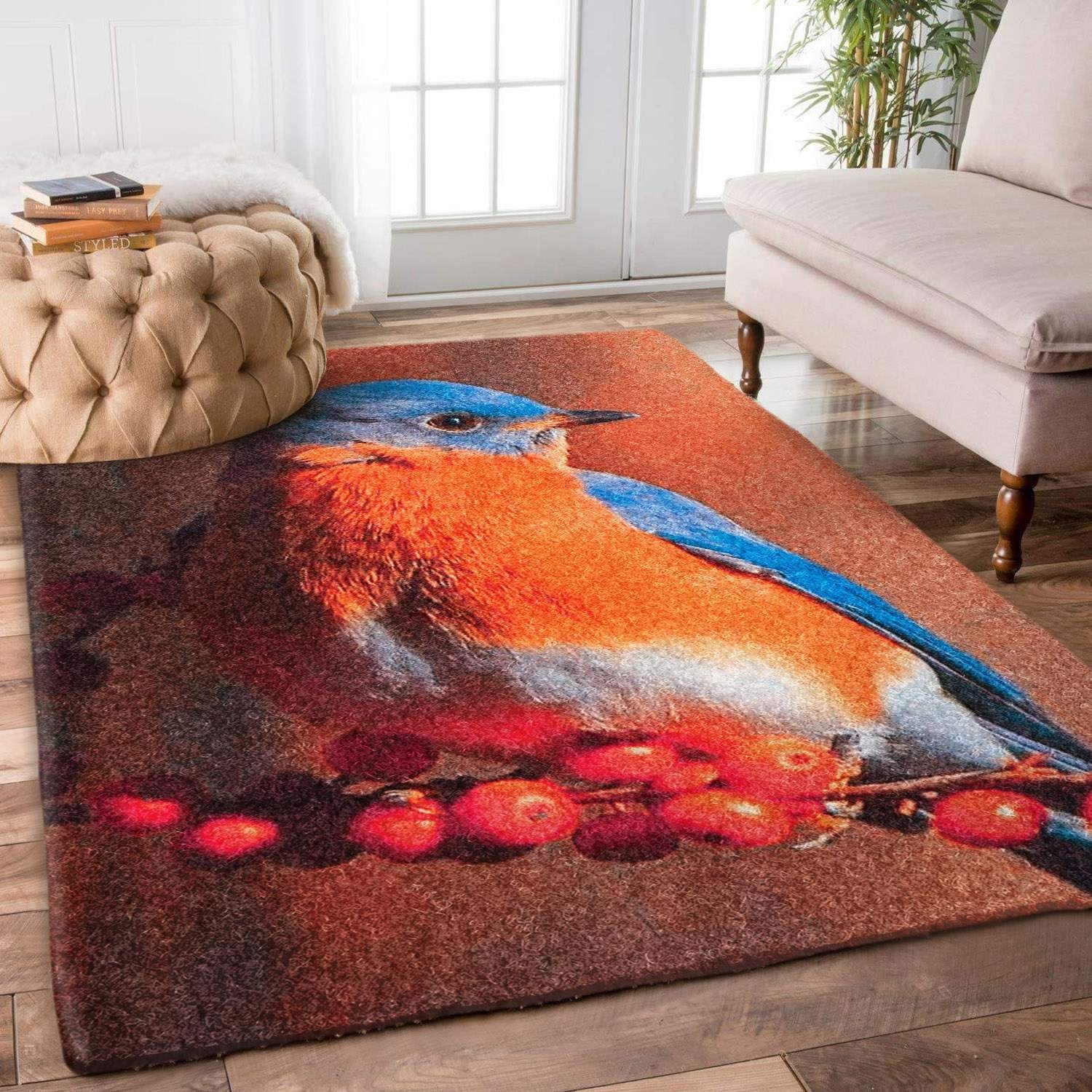 Eastern Bluebird Limited Edition Rug - Unique Anime Apparel for Fans