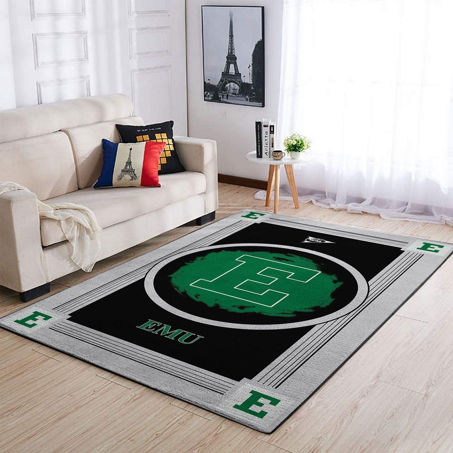 Eastern Michigan Eagles Living Room Area Rug - Unique Anime Apparel for Fans