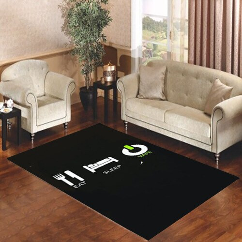 Eat Sleep Vape Rectangle Rug Decor Area Rugs For Living Room Bedroom Kitchen Rugs Home Carpet Flooring TTG012946