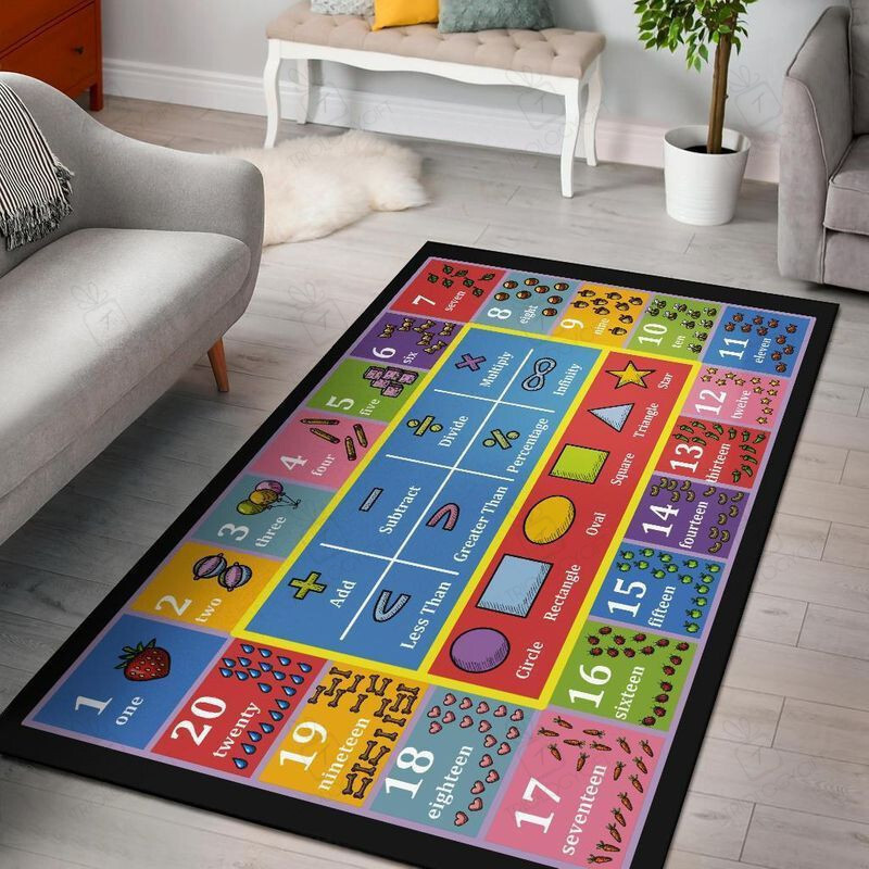 Educational Counting Rectangle Rug Decor Area Rugs For Living Room Bedroom Kitchen Rugs Home Carpet Flooring TTG012975