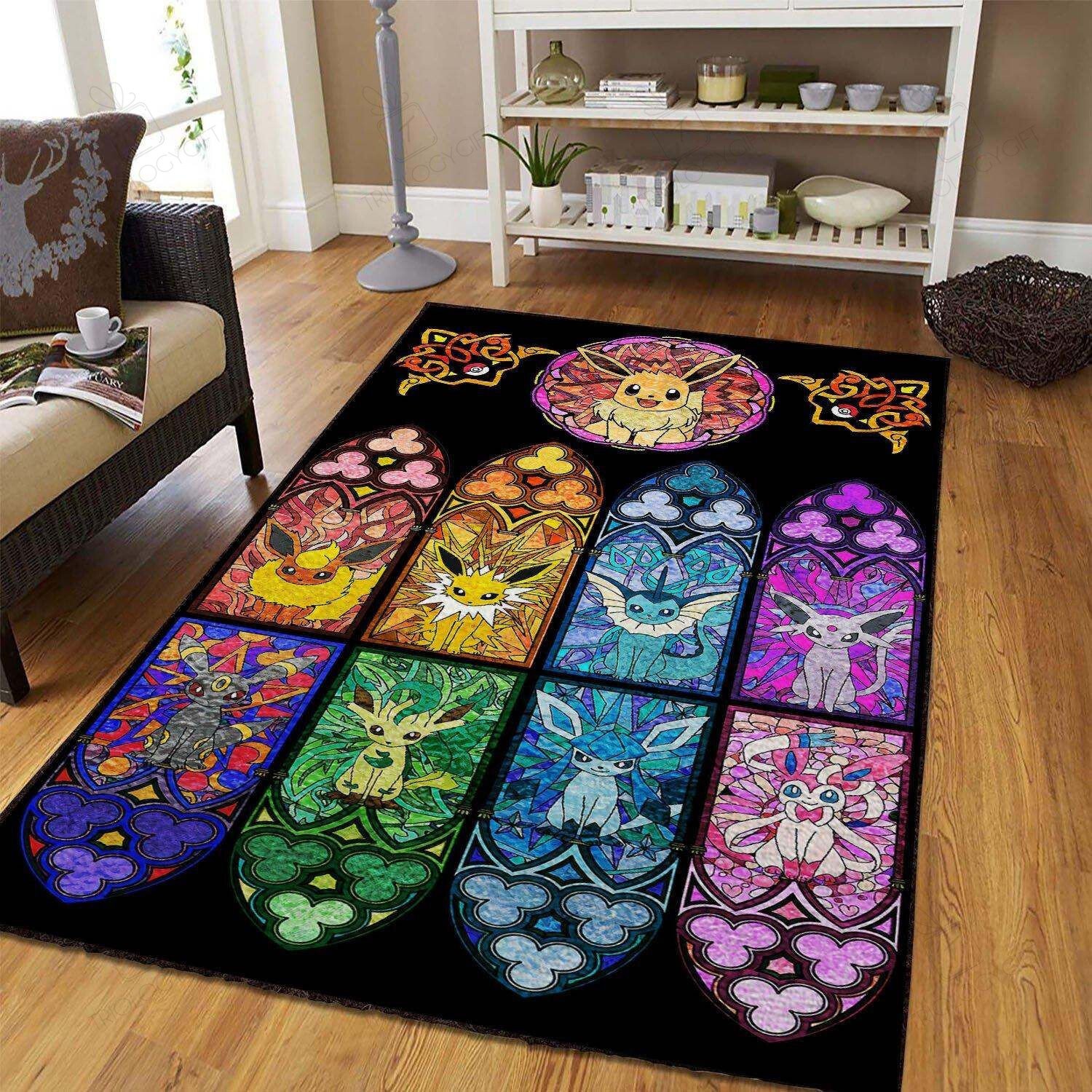 Eeveelutions Mat Rectangle Rug Decor Area Rugs For Living Room Bedroom Kitchen Rugs Home Carpet Flooring TTG012980