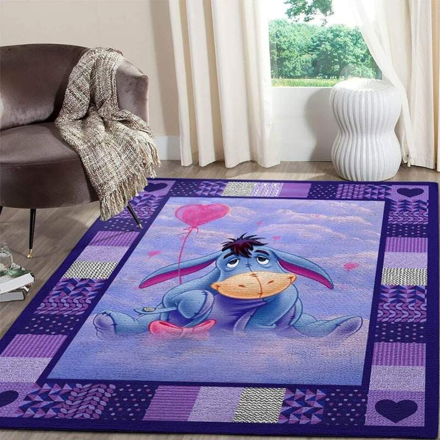 Eeyore Disney Winnie The Pooh Decorative Floor Rug - Unique Anime Apparel for Fans