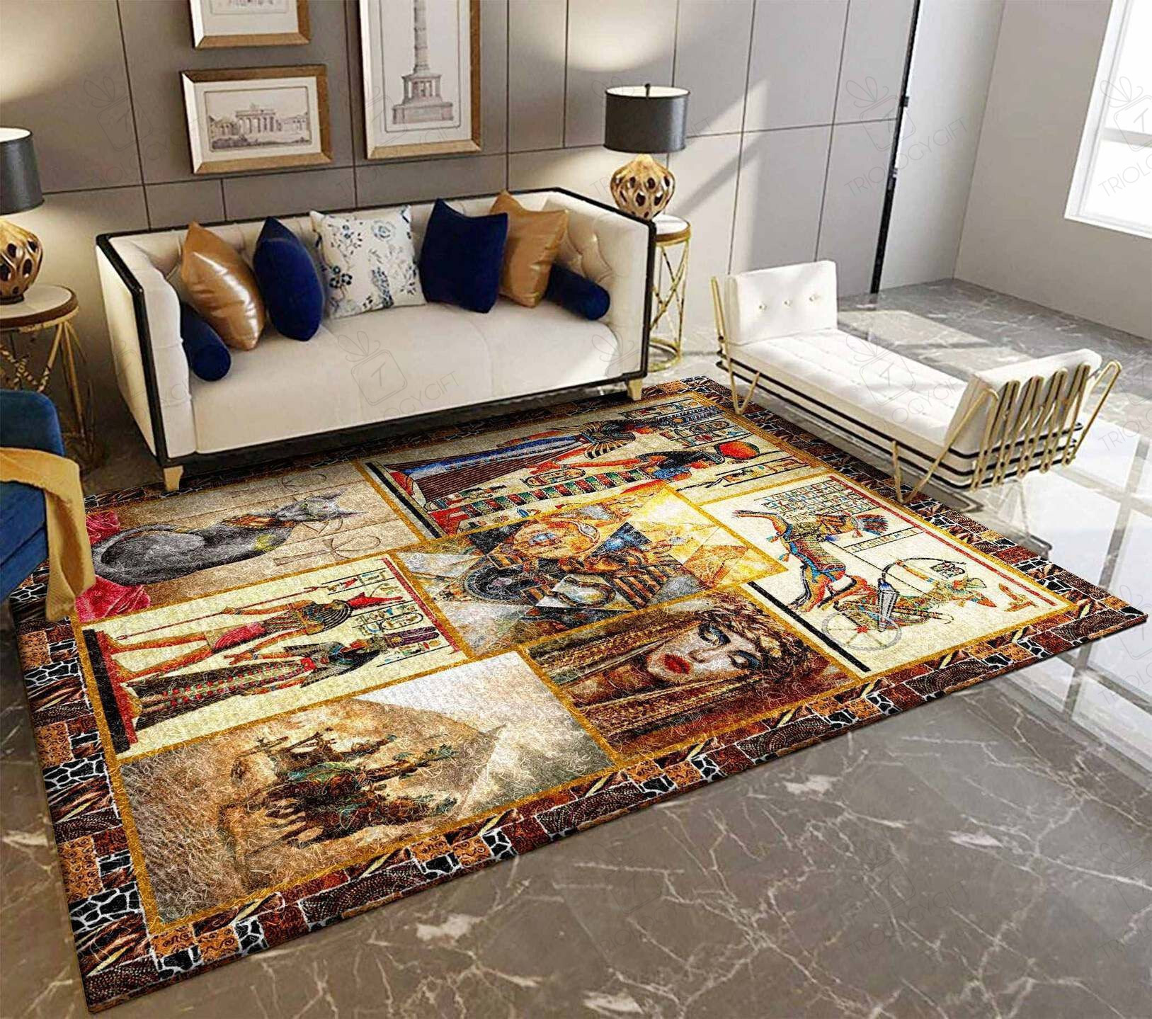 Egyptian Ix42426 Rectangle Rug Decor Area Rugs For Living Room Bedroom Kitchen Rugs Home Carpet Flooring TTG012996