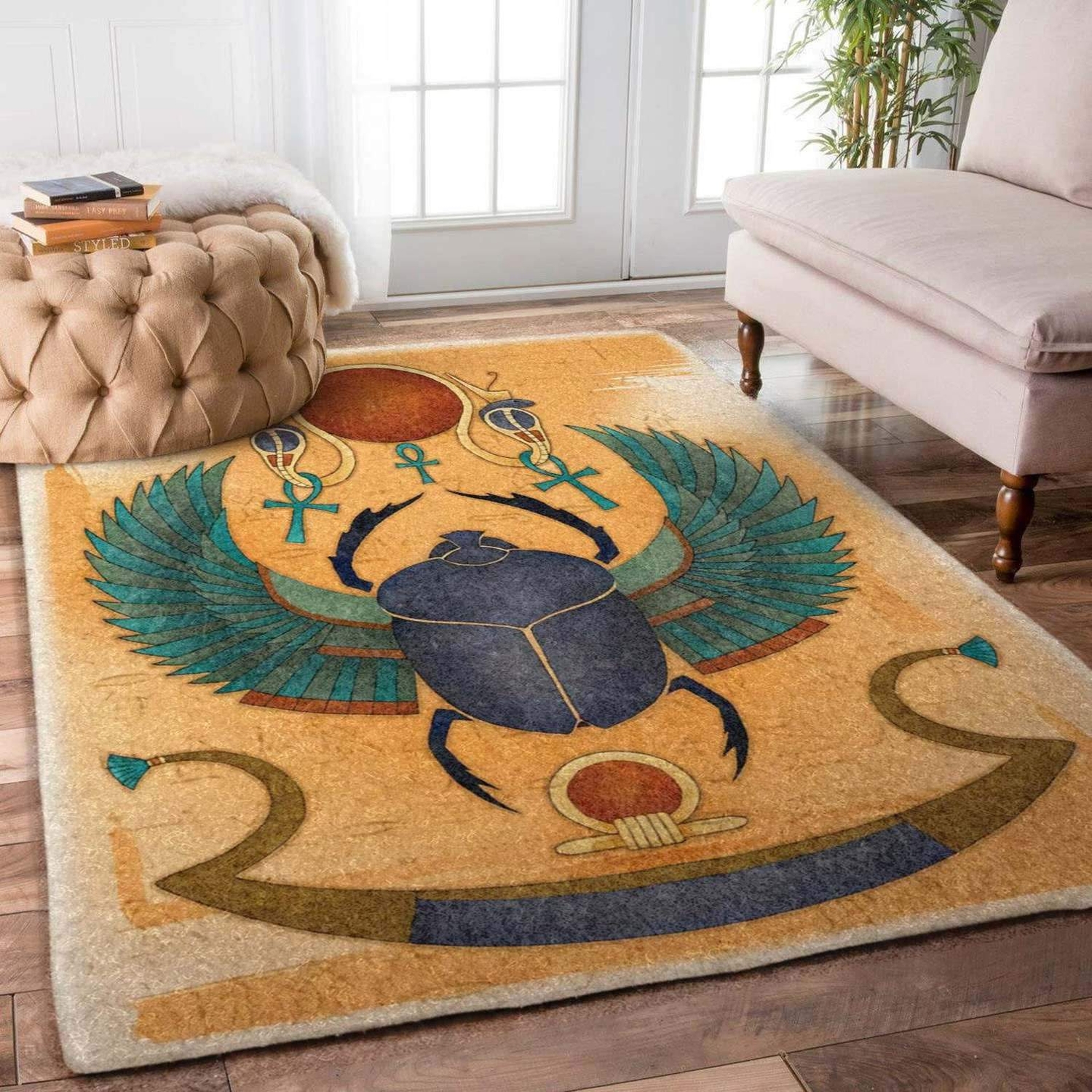 Egypts Carabeo Egizio Limited Edition Rug - Unique Anime Apparel for Fans