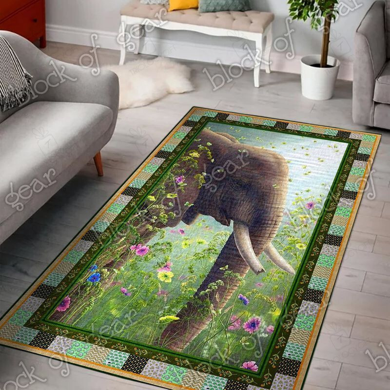 Elephant Rectangle Rug Decor Area Rugs For Living Room Bedroom Kitchen Rugs Home Carpet Flooring TTG013028