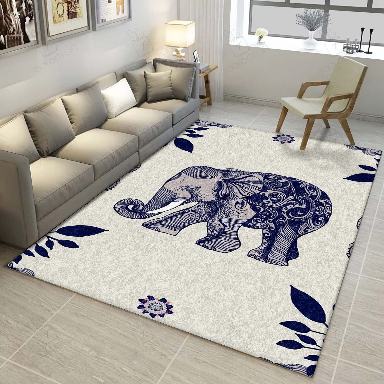 Elephant Rectangle Rug Decor Area Rugs For Living Room Bedroom Kitchen Rugs Home Carpet Flooring TTG013035