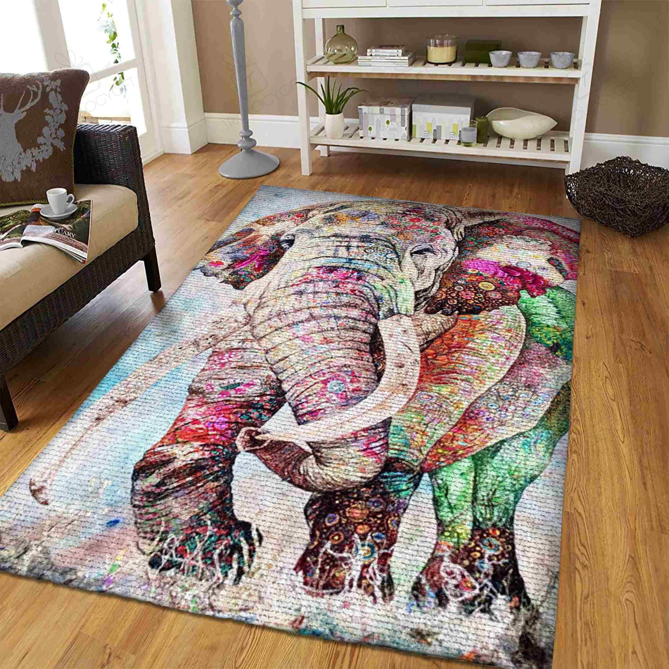 Elephant Rectangle Rug Decor Area Rugs For Living Room Bedroom Kitchen Rugs Home Carpet Flooring TTG013057