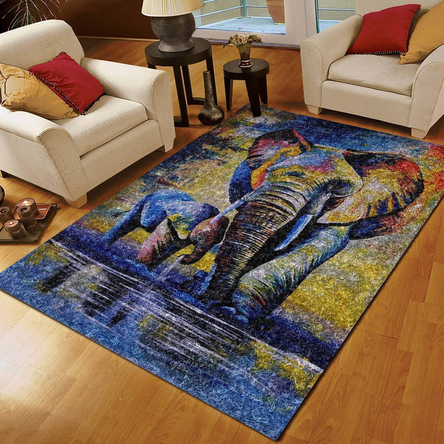 Elephant Rectangle Rug Decor Area Rugs For Living Room Bedroom Kitchen Rugs Home Carpet Flooring TTG013064
