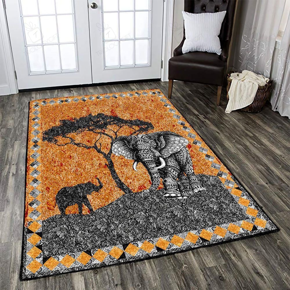 Elephant Rectangle Rug Decor Area Rugs For Living Room Bedroom Kitchen Rugs Home Carpet Flooring TTG013068