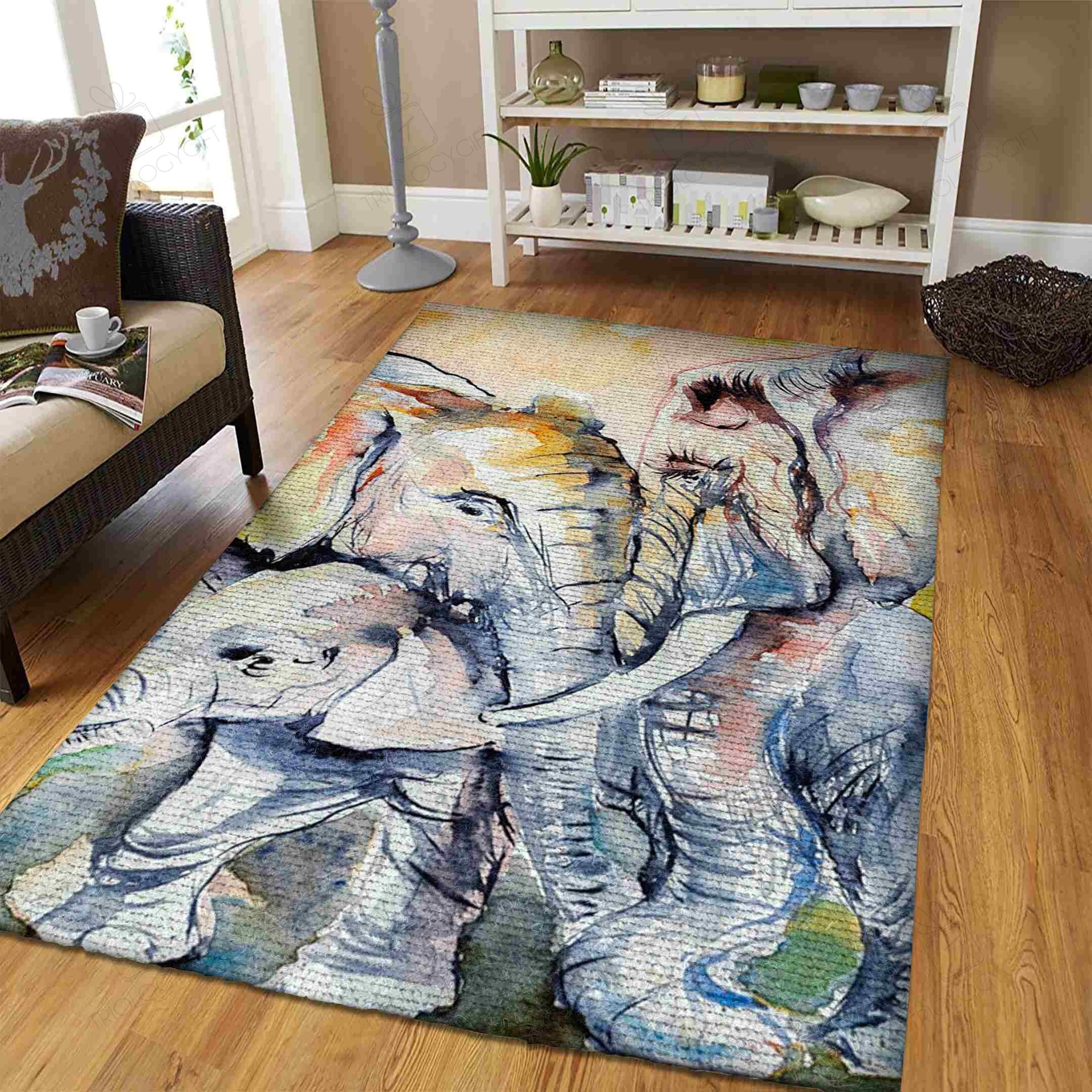 Elephant Rectangle Rug Decor Area Rugs For Living Room Bedroom Kitchen Rugs Home Carpet Flooring TTG013070