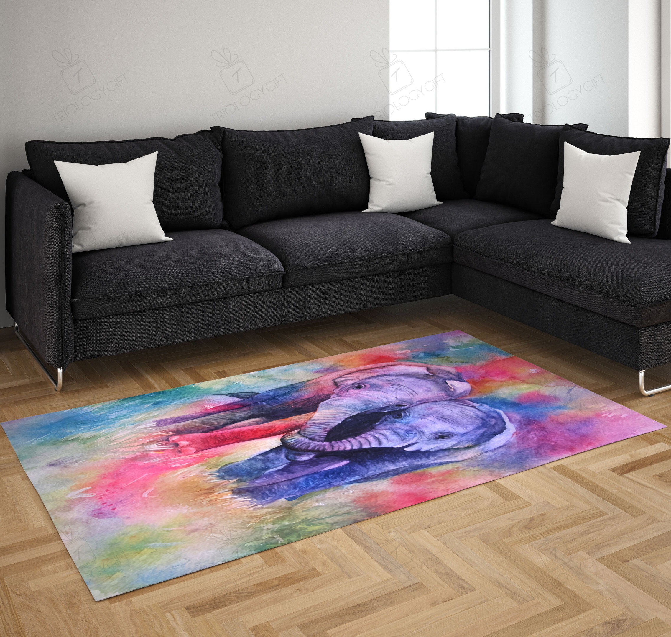 Elephant Rectangle Rug Decor Area Rugs For Living Room Bedroom Kitchen Rugs Home Carpet Flooring TTG013078