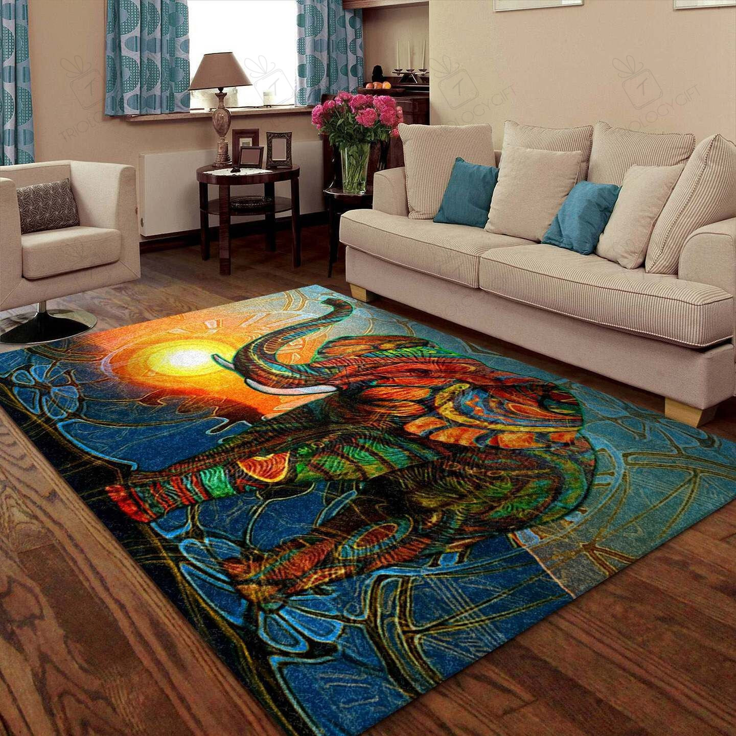 Elephant Rectangle Rug Decor Area Rugs For Living Room Bedroom Kitchen Rugs Home Carpet Flooring TTG013084