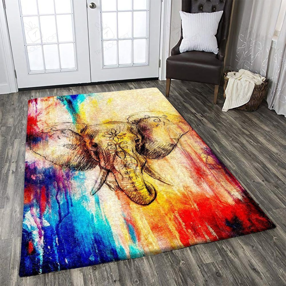 Elephant Rectangle Rug Decor Area Rugs For Living Room Bedroom Kitchen Rugs Home Carpet Flooring TTG013093