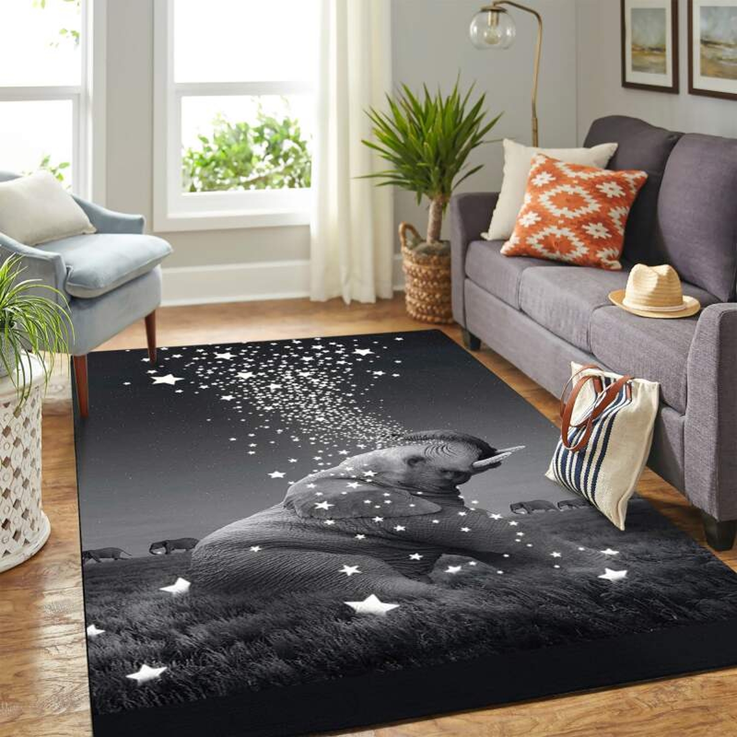 Elephant Star Carpet Floor Area Rug - Unique Anime Apparel for Fans
