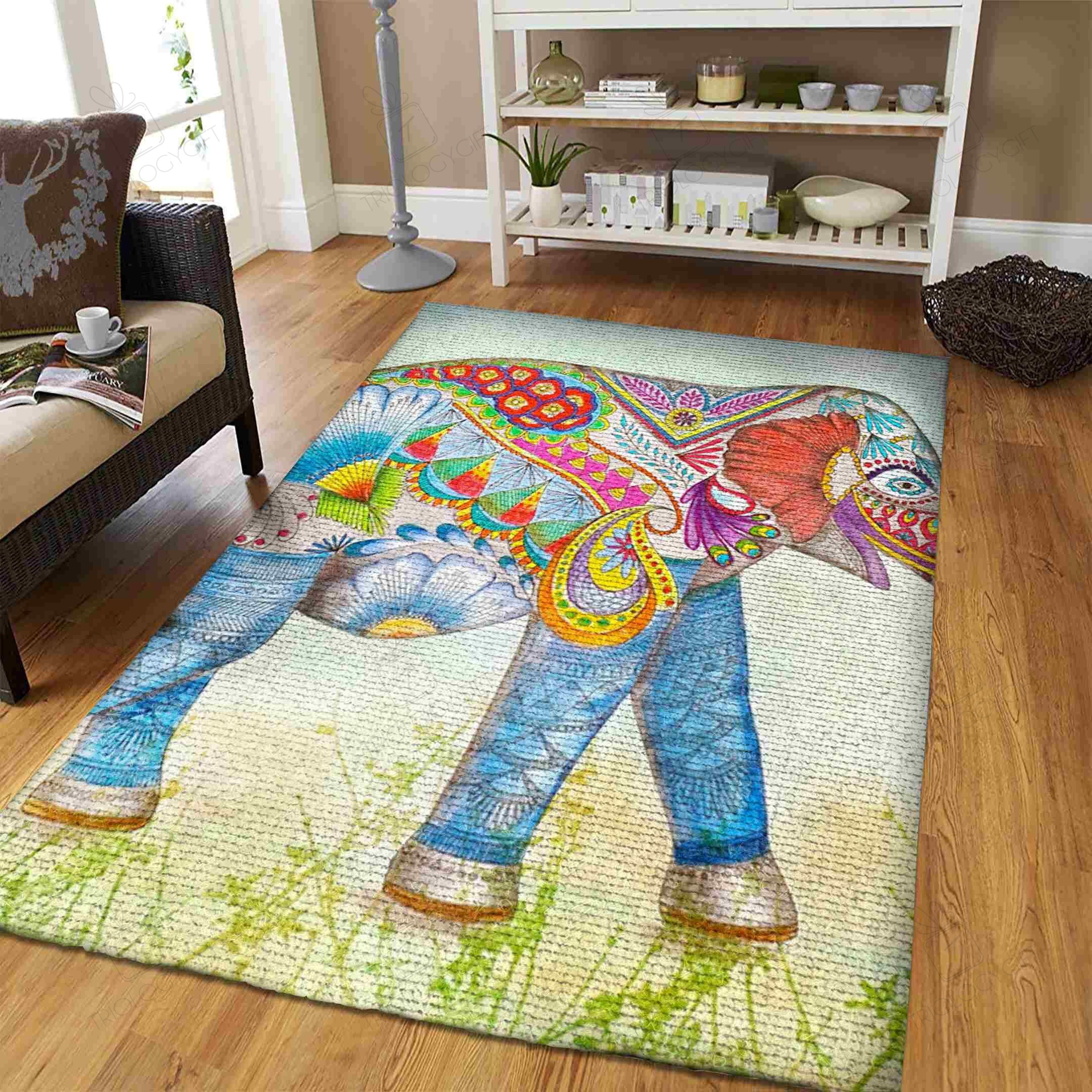 Elephant Xs77724 Rectangle Rug Decor Area Rugs For Living Room Bedroom Kitchen Rugs Home Carpet Flooring TTG013102
