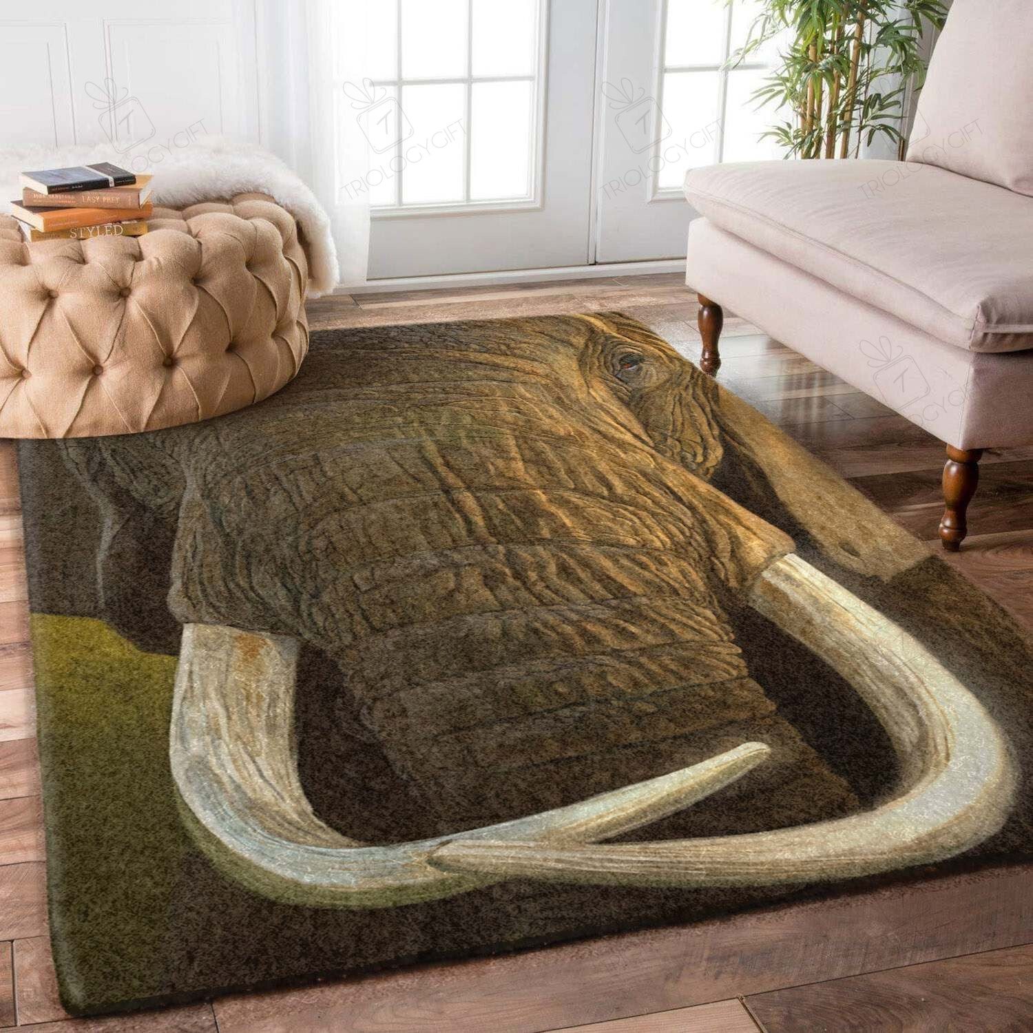 Elephants Py42257 Rectangle Rug Decor Area Rugs For Living Room Bedroom Kitchen Rugs Home Carpet Flooring TTG013104