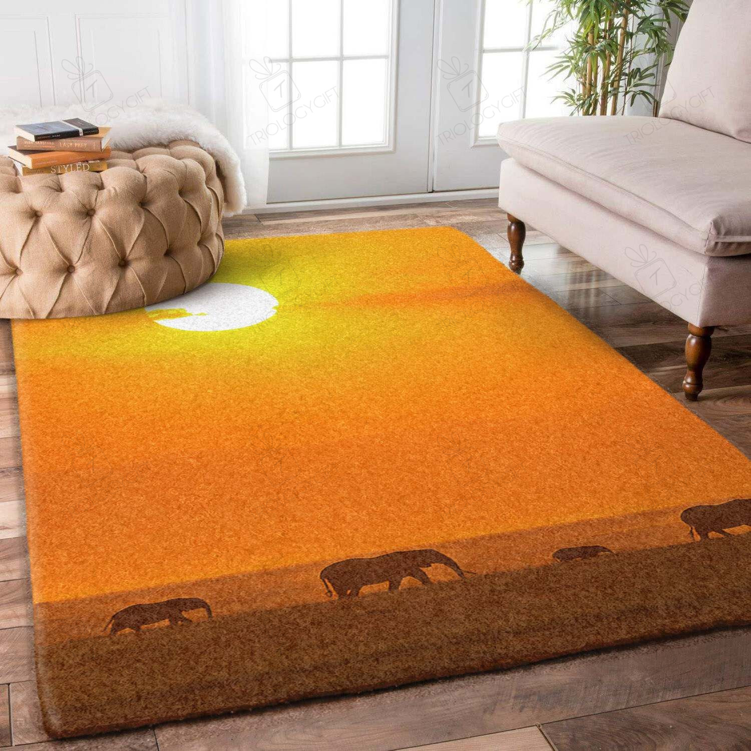 Elephants Rectangle Rug Decor Area Rugs For Living Room Bedroom Kitchen Rugs Home Carpet Flooring TTG013106