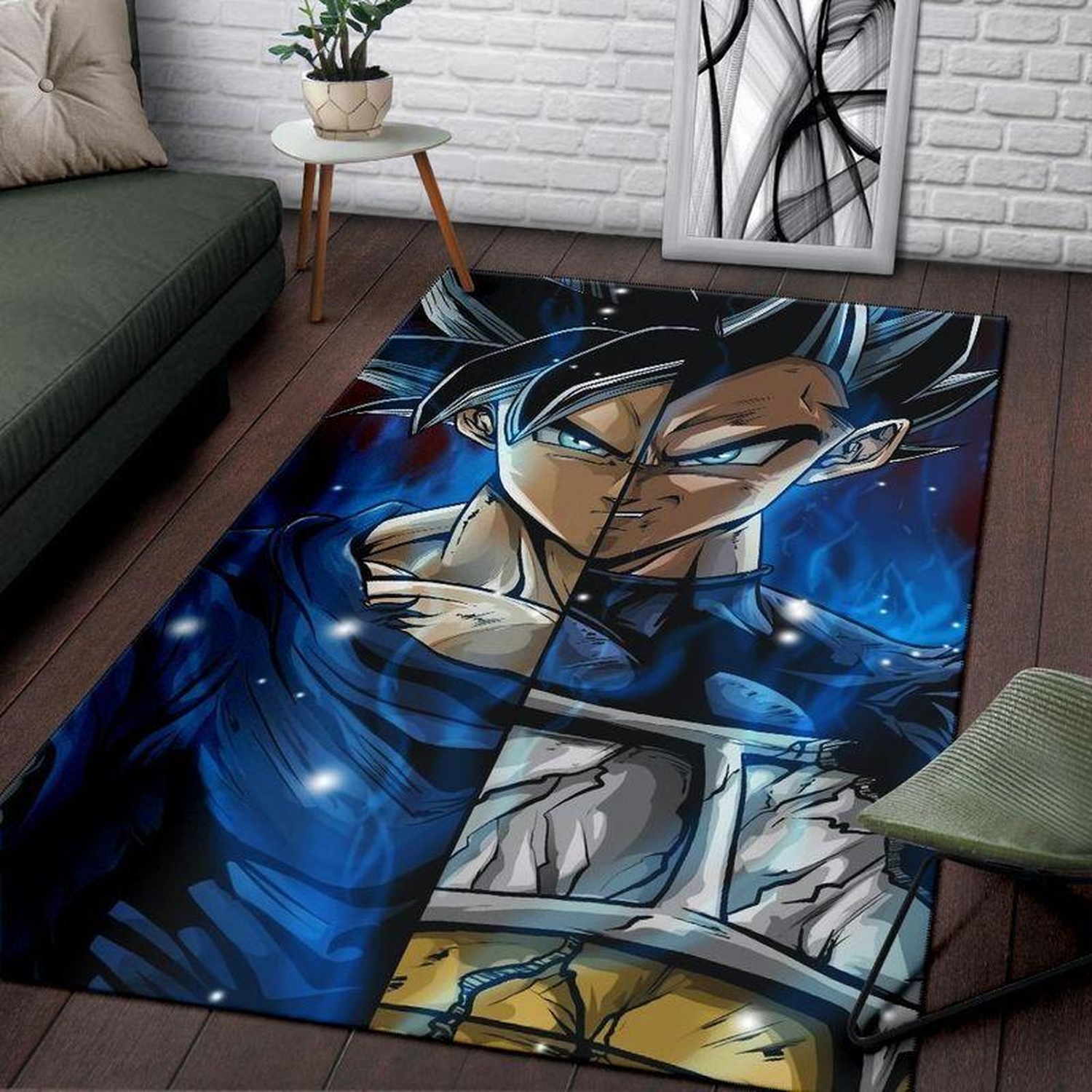 Elftees Dragon Ball Goku Vegeta Area Area Rug - Unique Anime Apparel for Fans
