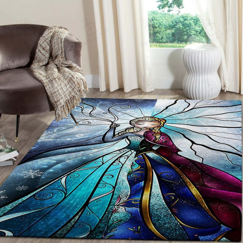 Elsa And Anna  Rectangle Rug Decor Area Rugs For Living Room Bedroom Kitchen Rugs Home Carpet Flooring TTG013124