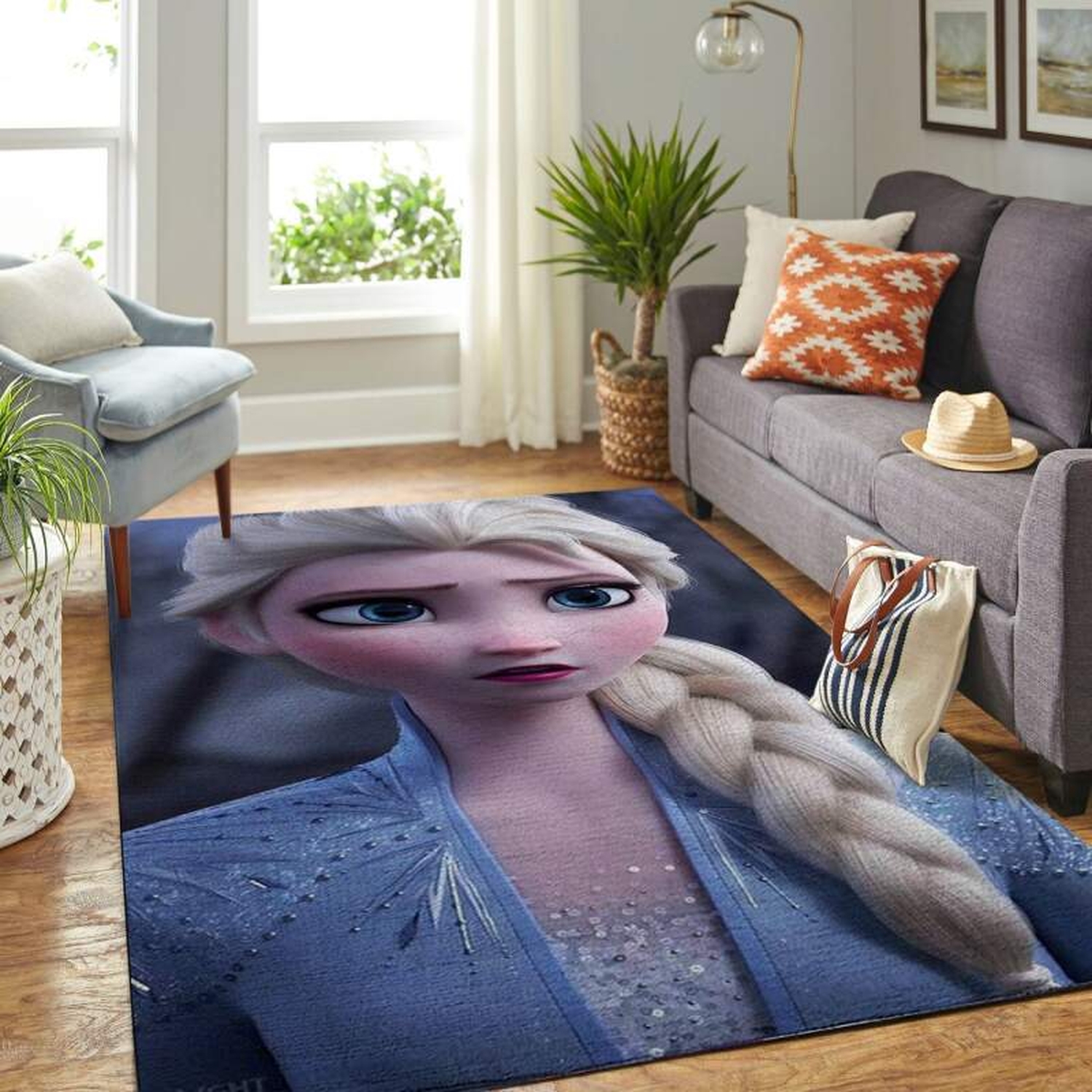 Elsa Frozen Living Room Area Rug - Unique Anime Apparel for Fans