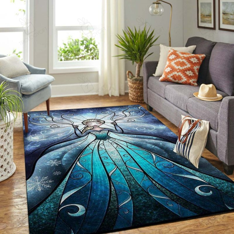 Elsa Frozen  Rectangle Rug Decor Area Rugs For Living Room Bedroom Kitchen Rugs Home Carpet Flooring TTG013125