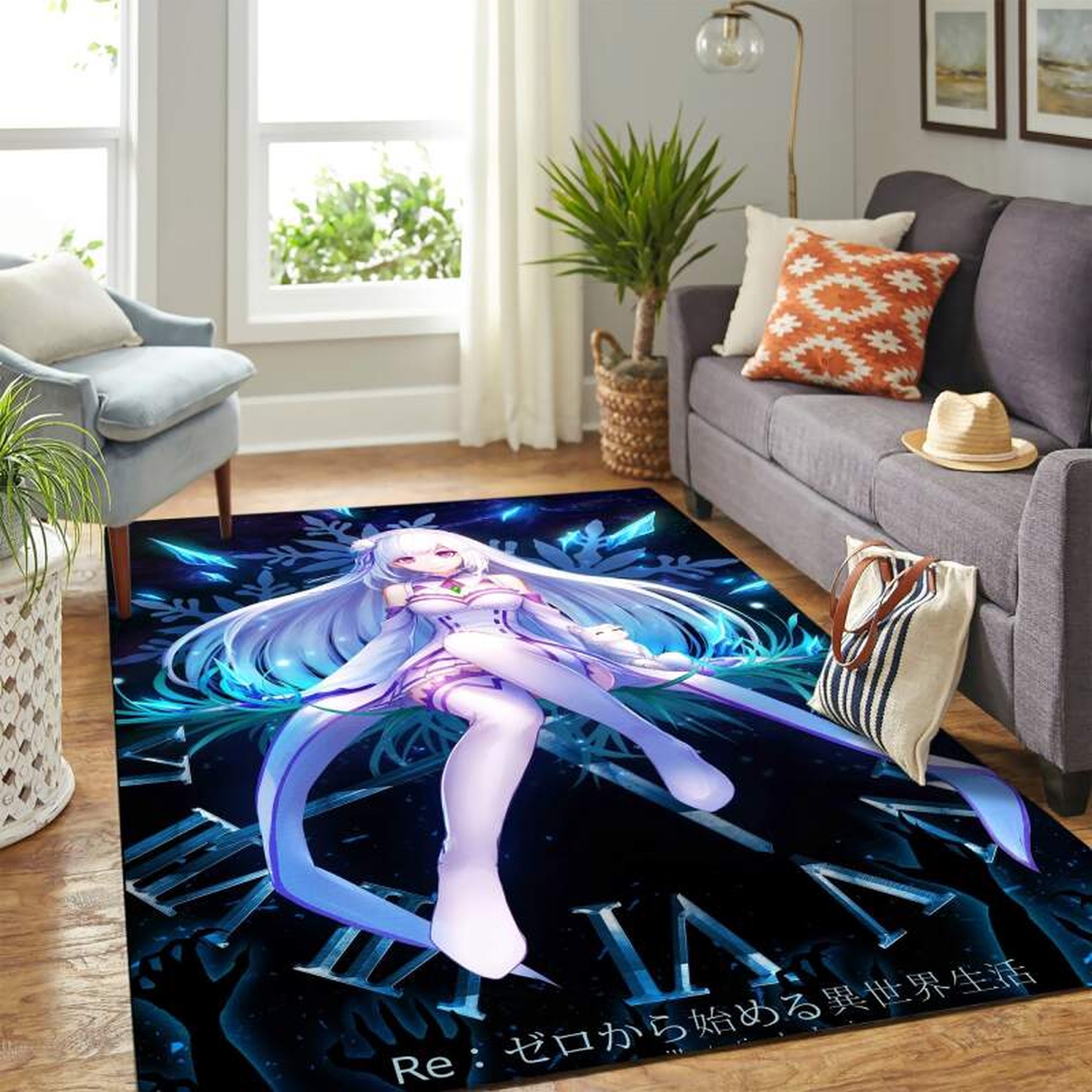 Emilia Rezero Carpet Floor Area Rug - Unique Anime Apparel for Fans