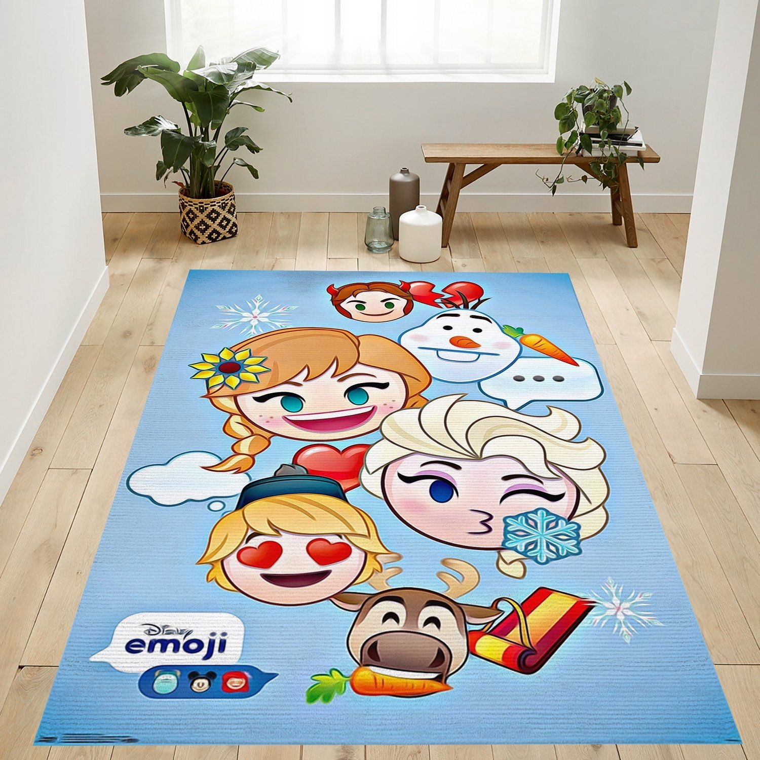 Emoji Frozen Rug - Unique Anime Apparel for Fans