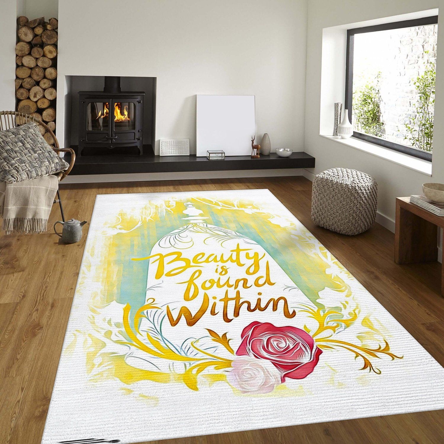 Enchanted Rose Rug - Unique Anime Apparel for Fans