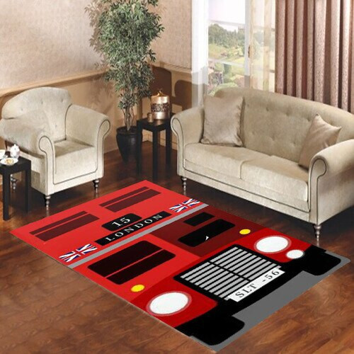 England British Double Decker Bus Minimalist Rectangle Rug Decor Area Rugs For Living Room Bedroom Kitchen Rugs Home Carpet Flooring TTG013169