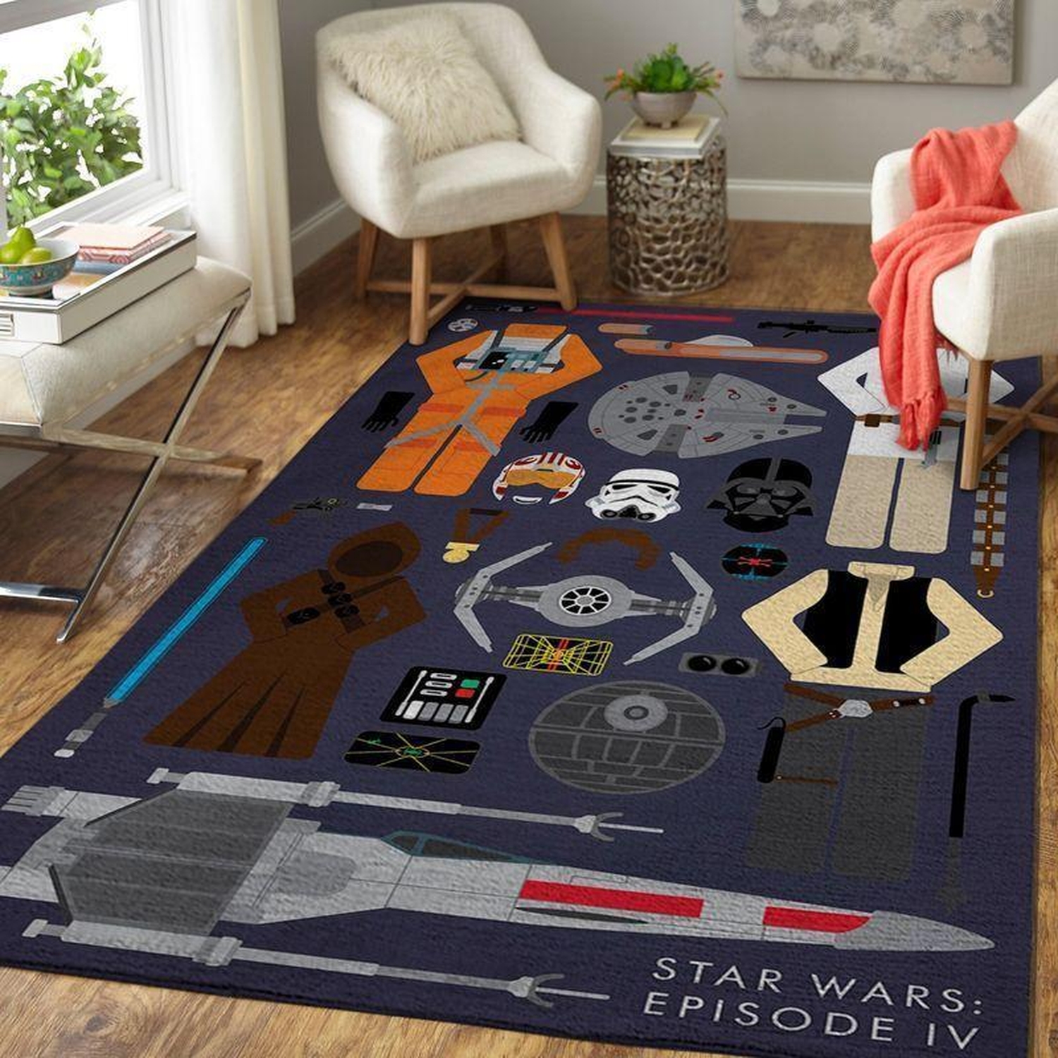 Episode Logo Star Wars Rug - Unique Anime Apparel for Fans