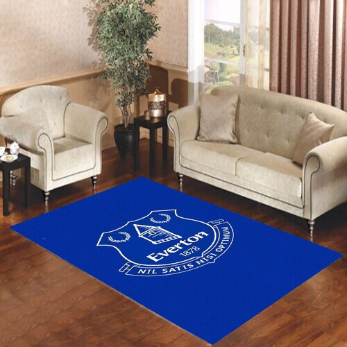 Everton Fc Logo Blue Rectangle Rug Decor Area Rugs For Living Room Bedroom Kitchen Rugs Home Carpet Flooring TTG013206
