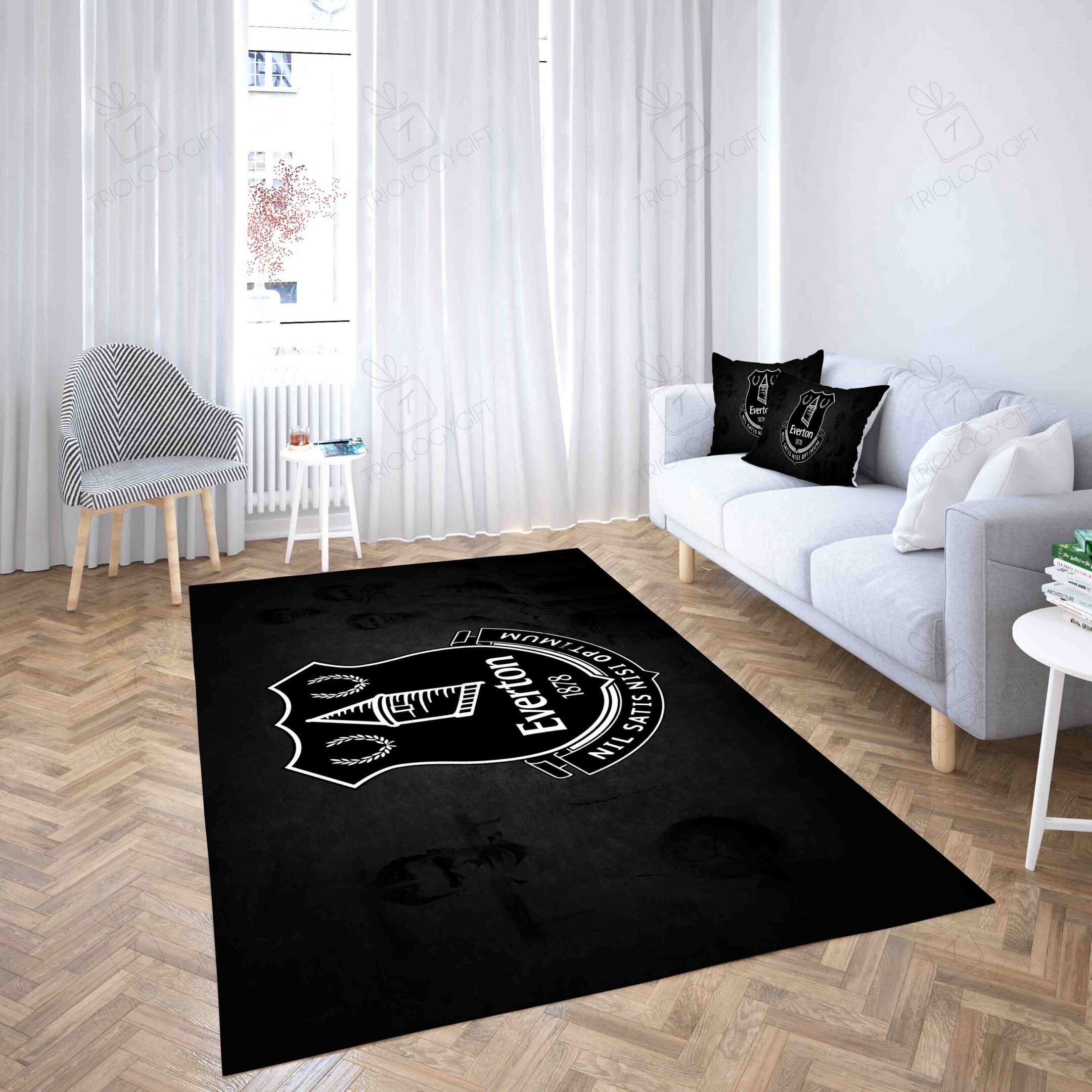 Everton Football Club Black Rectangle Rug Decor Area Rugs For Living Room Bedroom Kitchen Rugs Home Carpet Flooring TTG013210