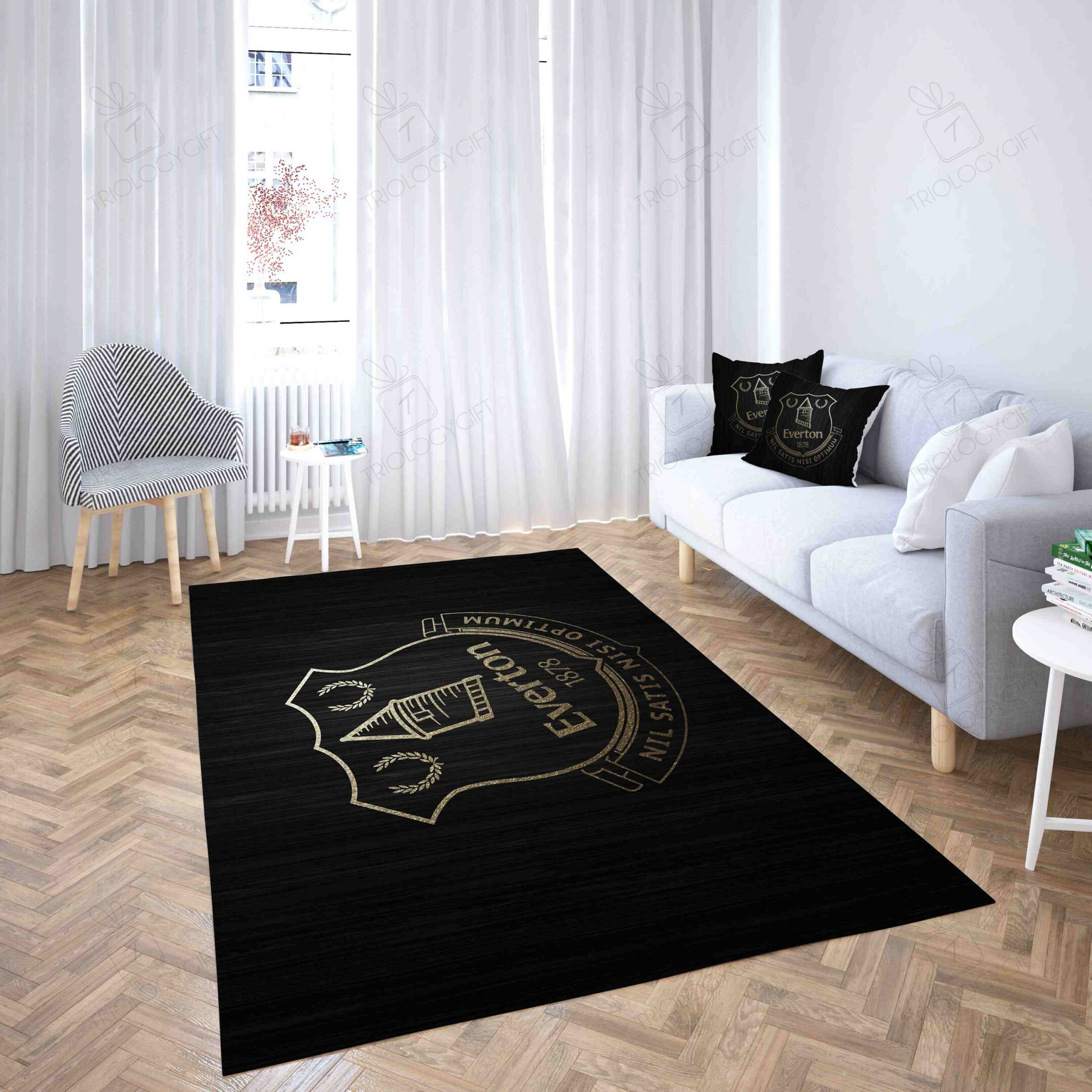Everton Football Club Gold Logo Rectangle Rug Decor Area Rugs For Living Room Bedroom Kitchen Rugs Home Carpet Flooring TTG013243