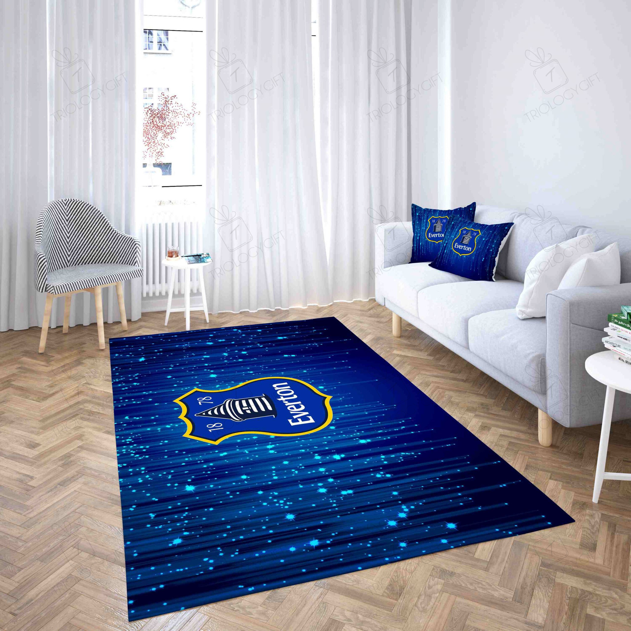 Everton Football Club Meteor Shower Rectangle Rug Decor Area Rugs For Living Room Bedroom Kitchen Rugs Home Carpet Flooring TTG013248