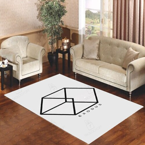 Exodus Exo Kpop White Rectangle Rug Decor Area Rugs For Living Room Bedroom Kitchen Rugs Home Carpet Flooring TTG013276