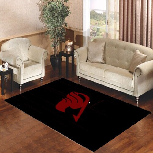Fairy Tail Logo Red Rectangle Rug Decor Area Rugs For Living Room Bedroom Kitchen Rugs Home Carpet Flooring TTG013298