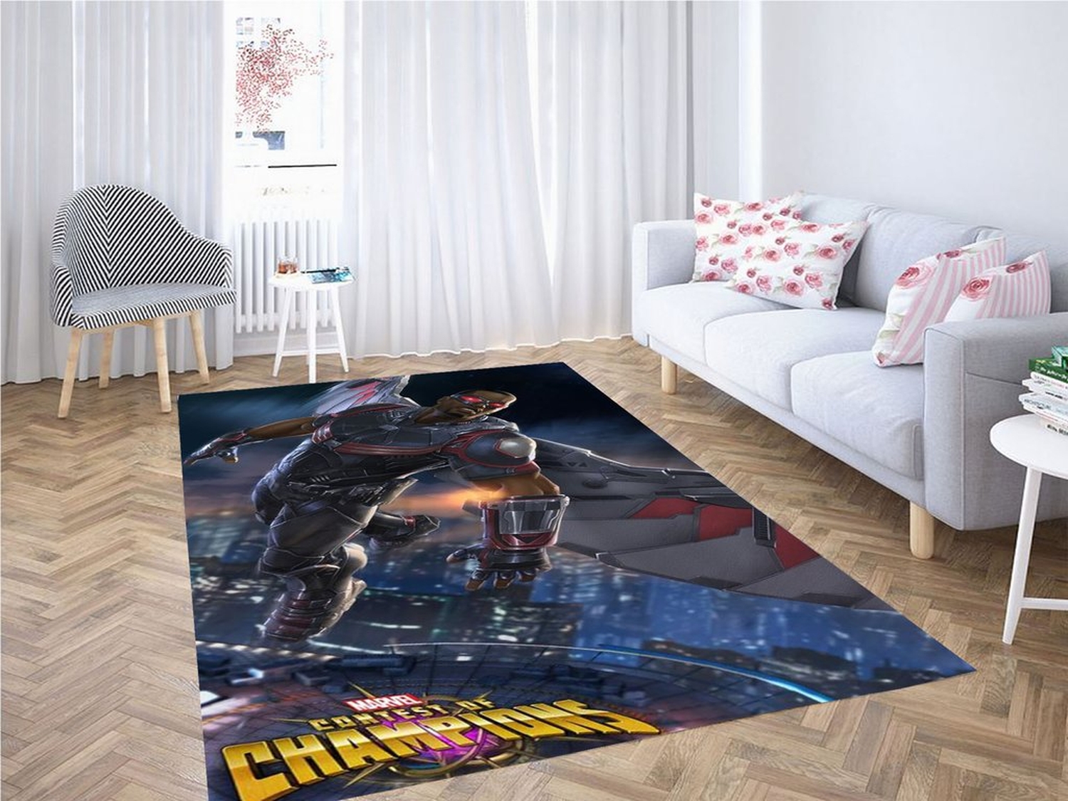 Falcon Marvel Living Room Modern Carpet Rug - Unique Anime Apparel for Fans