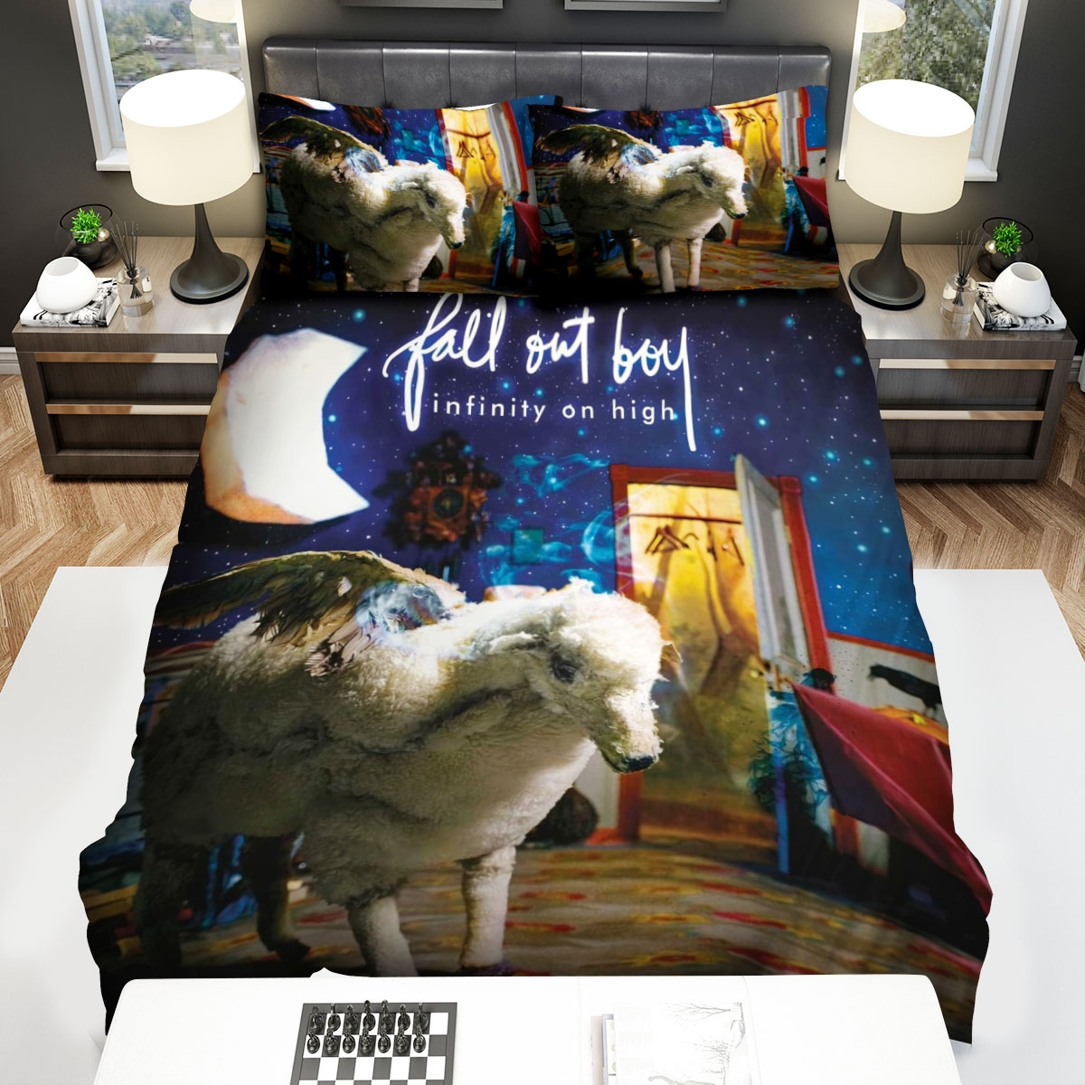 Fall Out Boy Cover Album Infinity On High Bed Sheets Spread Duvet Cover Bedding Set - Unique Anime Apparel for Fans